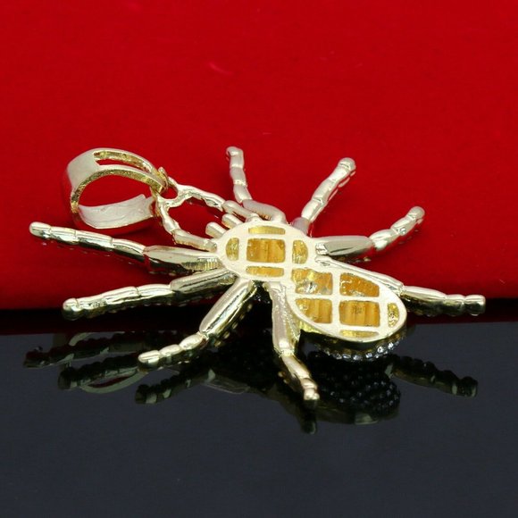 14k Gold Spider 20" Cuban Chain + Pendant